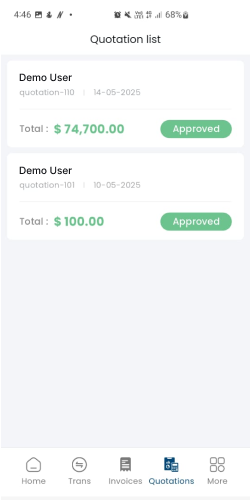 App Quotation Screen